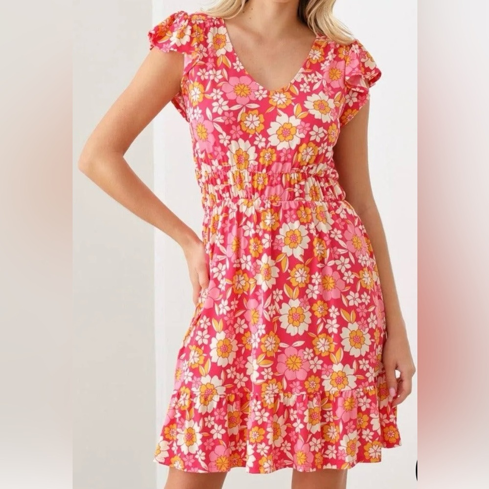 Mini Dress New Gilli Floral Print Size Small Medium Large